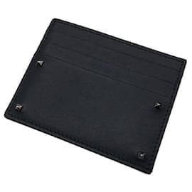 ****Porte-cartes VALENTINO GARAVANI Rockstud bleu marine Bleu Marine