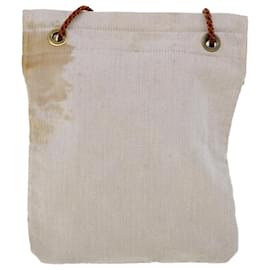 Hermès-HERMES Aline PM Shoulder Bag Canvas Beige Auth bs6298-Beige