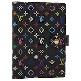 Louis Vuitton-LOUIS VUITTON Monogram Multicolor Agenda PM Day Planner Cover Black R20895 45753-Black