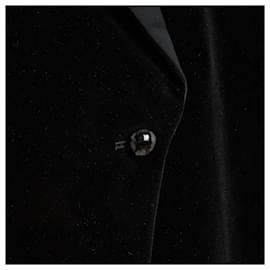 Yves Saint Laurent-Esmoquin negro terciopelo seda ES38 HACIA 1980-Negro