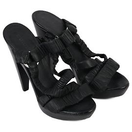 BURBERRY  Sandals EU 37.5 Leather Black