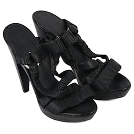 Burberry-BURBERRY  Sandals EU 37.5 Leather-Black