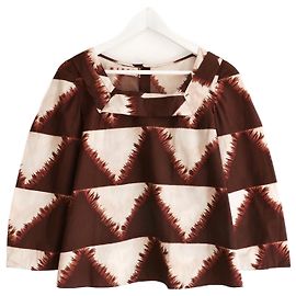 Marni SS06 Top estampado marrón Castaño