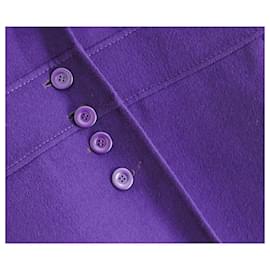 Valentino-Abrigo Valentino de lana y cachemir morado-Púrpura