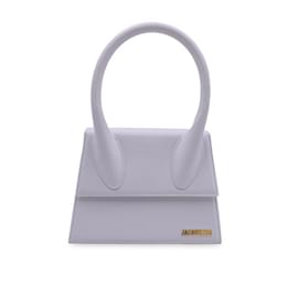 Jacquemus-White Leather Le Grand Chiquito Structured Bag-White