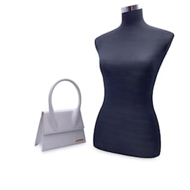 Jacquemus-White Leather Le Grand Chiquito Structured Bag-White