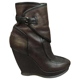 Balenciaga-Balenciaga p ankle boots 36,5-Dark brown