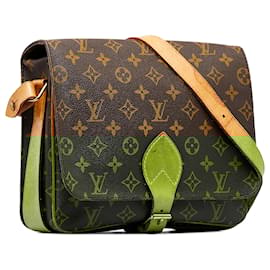 Louis Vuitton-Louis Vuitton Brown Monogram Cartouchiere GM-Brown,Light brown