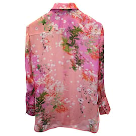Givenchy-Blusa bicolor de seda con estampado floral de Givenchy-Otro