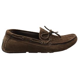 Bottega Veneta Mocassins Intrecciato en Daim Marron Marron