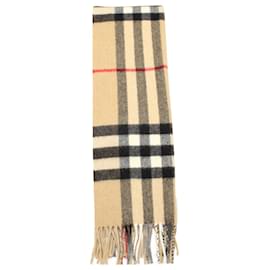 Burberry-Burberry Signature Check Scarf in Brown Cashmere-Brown