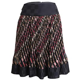 Anna Sui-Anna Sui Printed Knee Length Skirt in Multicolor Silk-Other
