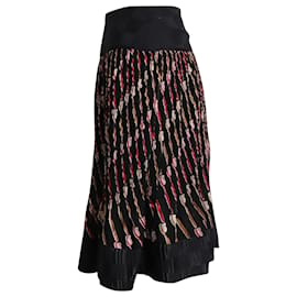 Anna Sui-Jupe longueur genou imprimée Anna Sui en soie multicolore-Autre