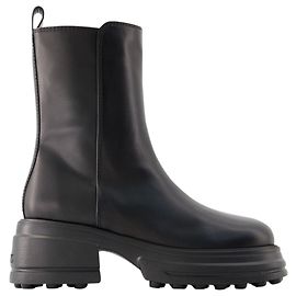 Botas Gomma Tronchetto - Tod's - Piel - Negro Negro