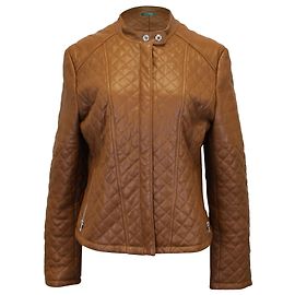 Autre Marque Jaqueta acolchoada Lauren Ralph Lauren em couro marrom Marrom