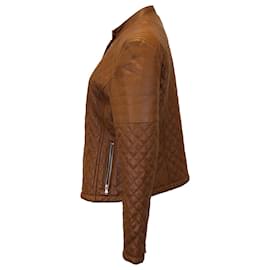 Autre Marque-Lauren Ralph Lauren Quilted Jacket in Brown Leather -Brown