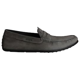 Tod's-Tod's Gommino Driving Loafers in Grey Leather -Grey