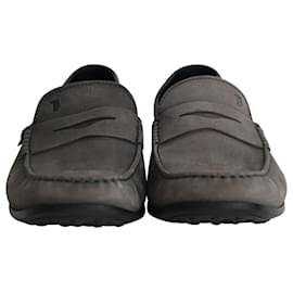 Tod's-Tod's Gommino Driving Loafers in Grey Leather -Grey