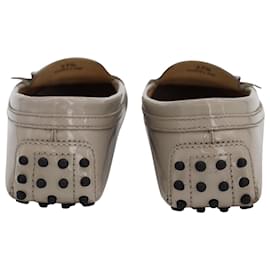 Tod's-Tod's Flat Loafers in Beige Patent Leather-Brown,Beige
