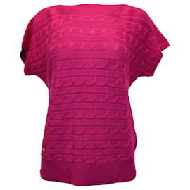 Autre Marque-Lauren Ralph Lauren Knitted Top in Pink Cotton-Pink
