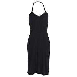 Vestido halter sin espalda Khaite en algodón negro Negro