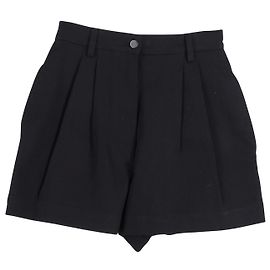 Alaïa Mini Short taille haute Alaia en Coton Noir Noir