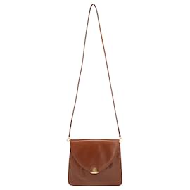 Salvatore Ferragamo-Salvatore Ferragamo Small Crossbody Bag in Brown Leather-Brown