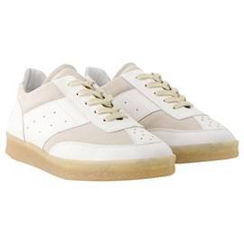 Maison Martin Margiela-6 Court Sneakers - MM6 Maison Margiela - Leather - White-White