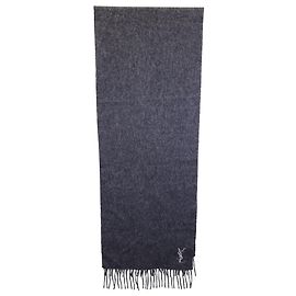 Yves Saint Laurent Lenço com logotipo YSL em lã cinza Cinza