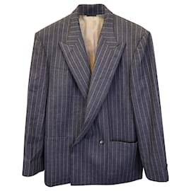 Fear of God-Fear of God The Suit Jacket Blazer a rayas con botonadura forrada en lana gris-Gris