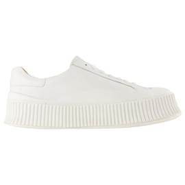 Baskets - Jil Sander - Cuir - Blanc Blanc