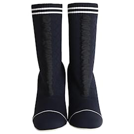 Fendi-Stivaletti Fendi Colibri Sock in maglia stretch in nylon nero-Nero