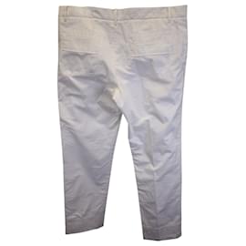 Jil Sander-Jil Sander Pantalones rectos de algodón color crema-Blanco,Crudo
