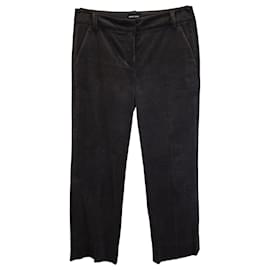 Giorgio Armani-Pantalones rectos de pana Giorgio Armani en algodón gris marrón-Gris