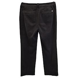 Giorgio Armani-Pantalones rectos de pana Giorgio Armani en algodón gris marrón-Gris