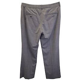 Michael Kors-Michael Kors Textured Trousers in Grey Virgin Wool-Grey