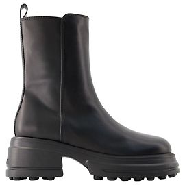 Botas Gomma Tronchetto - Tod's - Piel - Negro Negro