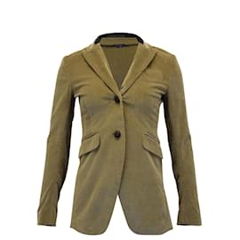 Theory-Theory Single-Breasted Blazer in Olive Corduroy-Green,Olive green