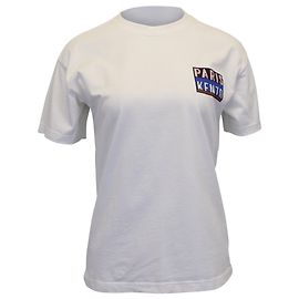 Camiseta Kenzo Paris de algodón blanco con logo estampado Blanco