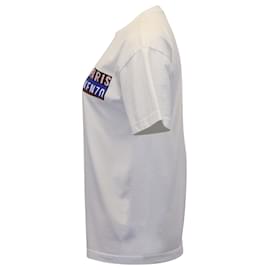 Kenzo-T-shirt Kenzo Paris con stampa logo in cotone bianco-Bianco