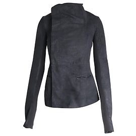 Giacca Avant Garde di Rick Owens in pelle nera Nero