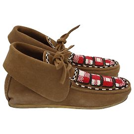 Isabel Marant Abelia Sapatos com miçangas em couro de bezerro marrom Couro Marrom