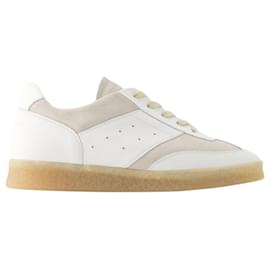 Maison Martin Margiela-6 Court Sneakers - MM6 Maison Margiela - Leather - White-White