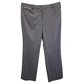 Michael Kors-Michael Kors Textured Trousers in Grey Virgin Wool-Grey
