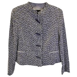 Giorgio Armani Metallic-Tweed-Abendjacke aus mehrfarbigem Polyamid Mehrfarben