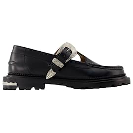 Toga Pulla-AJ1290 Loafers -Toga Virilis - Leather - Black-Black