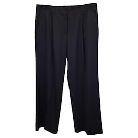 Proenza Schouler-Pantaloni plissettati Proenza Schouler in lana nera-Nero