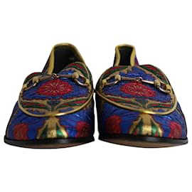 Gucci-Gucci Jordaan Loafers in Multicolor Jacquard Fabric-Other,Python print
