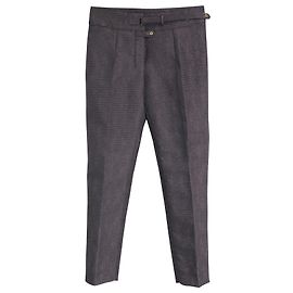 Yves Saint Laurent Hose mit Jacquard-Print aus grauem Polyamid Grau