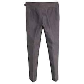 Yves Saint Laurent-Pantalones Yves Saint Laurent Pantalón estampado jacquard en poliamida gris-Gris